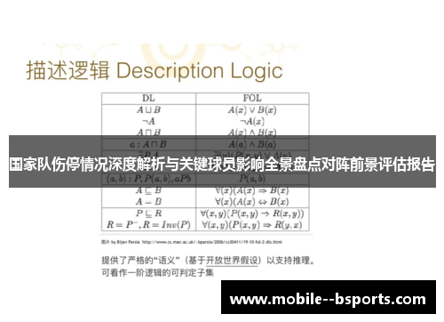国家队伤停情况深度解析与关键球员影响全景盘点对阵前景评估报告